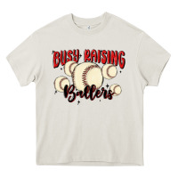 Cream busy raising ballers Heavy Core Tee - MaliasSmallBusiness
