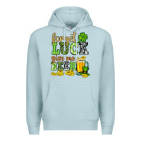 Blue Mist St. Patrick's Forget luck give me beer Premium Hoodie - OliviaCreatesArt