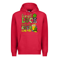 Cardinal St. Patrick's Forget luck give me beer Premium Hoodie - OliviaCreatesArt