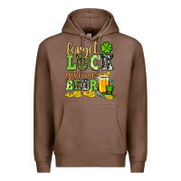 Chestnut St. Patrick's Forget luck give me beer Premium Hoodie - OliviaCreatesArt