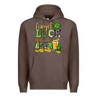 Coffee St. Patrick's Forget luck give me beer Premium Hoodie - OliviaCreatesArt