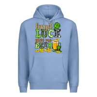 Colony Blue St. Patrick's Forget luck give me beer Premium Hoodie - OliviaCreatesArt