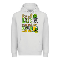 Dove Grey St. Patrick's Forget luck give me beer Premium Hoodie - OliviaCreatesArt
