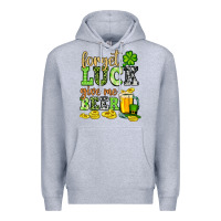 Heather Grey St. Patrick's Forget luck give me beer Premium Hoodie - OliviaCreatesArt