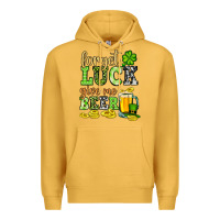 Mustard St. Patrick's Forget luck give me beer Premium Hoodie - OliviaCreatesArt