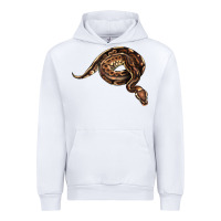 White Royal Ball Python Illustrations Urban Hoodie - LillyAllenDesigns