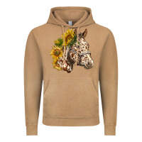 Vintage Camel appaloosa horse with sunflowers Vintage Hoodie - LillyAllenDesigns