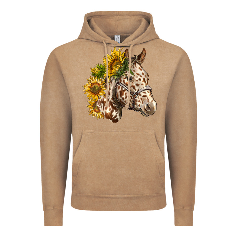 Appaloosa Horse With Sunflowers Vintage Hoodie by LillyAllenDesigns | Teevron