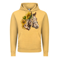 Vintage Mustard appaloosa horse with sunflowers Vintage Hoodie - LillyAllenDesigns