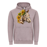 Vintage Zinc appaloosa horse with sunflowers Vintage Hoodie - LillyAllenDesigns