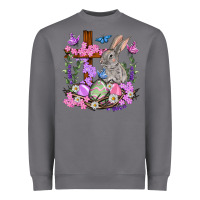 Storm Easter eggs and Bunny with Cross Easter Day Heavyweight Sweatshirt - HowdyJamesFarm