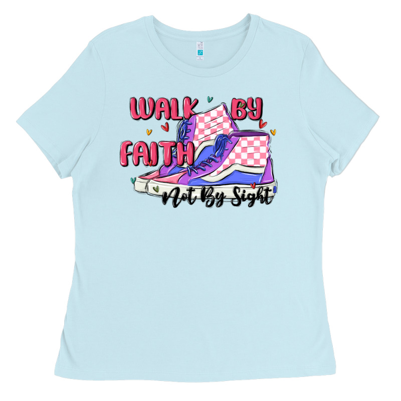 Walk By Faith Ladies Tee by MaliasSmallBusiness | Teevron