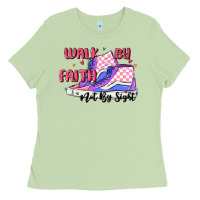 Matcha walk by faith Ladies Tee - MaliasSmallBusiness