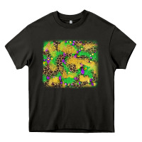 Asphalt mardi gras fleur de lis and leopard background Heavy Core Tee - AdoDesignShop