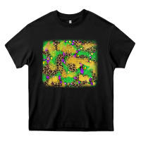 Black mardi gras fleur de lis and leopard background Heavy Core Tee - AdoDesignShop