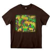 Chocolate Brown mardi gras fleur de lis and leopard background Heavy Core Tee - AdoDesignShop