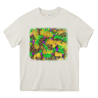 Cream mardi gras fleur de lis and leopard background Heavy Core Tee - AdoDesignShop
