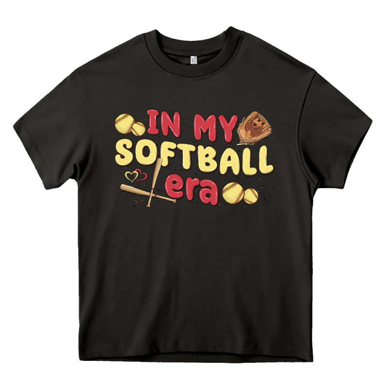 In My Softball Era Heavy Core Tee by MaliasSmallBusiness | Teevron