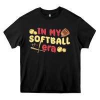 Black in my softball era Heavy Core Tee - MaliasSmallBusiness