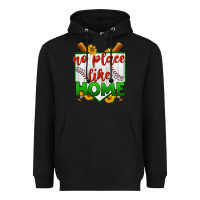 Black no place like home baseball Heavyweight Hoodie - BundleAndBundleShop