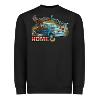 Black Truck USA country road take me home 4th of july Heavyweight Sweatshirt - HowdyJamesFarm