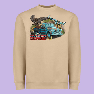 Truck Usa Country Road Take Me Home 4th Of July Heavyweight Sweatshirt Designed By Howdyjamesfarm