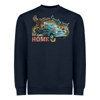 Navy Truck USA country road take me home 4th of july Heavyweight Sweatshirt - HowdyJamesFarm
