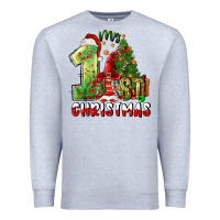Heather Grey first christmas Premium Sweatshirt - FaDigitalArtStudio