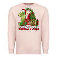 Pale Pink first christmas Premium Sweatshirt - FaDigitalArtStudio