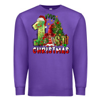Purple first christmas Premium Sweatshirt - FaDigitalArtStudio