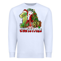 White first christmas Premium Sweatshirt - FaDigitalArtStudio