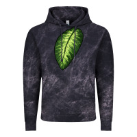 Cloud Black Dumb Cane Leaf Vintage Hoodie - LillyAllenDesigns
