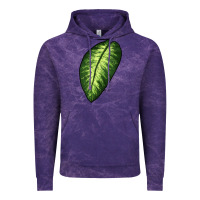 Cloud Purple Dumb Cane Leaf Vintage Hoodie - LillyAllenDesigns