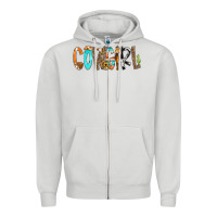 Dove Grey Cowgirl Min Zipper Hoodie - CowCowDesign
