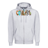 Heather Grey Cowgirl Min Zipper Hoodie - CowCowDesign