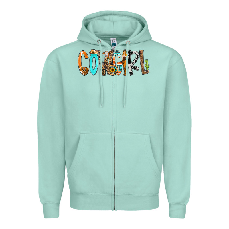 Cowgirl Min Zipper Hoodie by CowCowDesign | Teevron