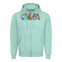 Seafoam Cowgirl Min Zipper Hoodie - CowCowDesign
