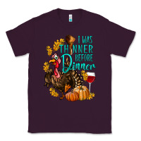 Plum I Was Thinner Before Dinner Turkey Thanksgiving Classic Tee - LillyAllenDesigns