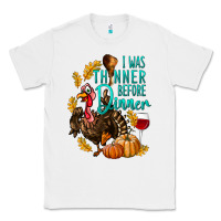 White I Was Thinner Before Dinner Turkey Thanksgiving Classic Tee - LillyAllenDesigns