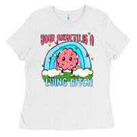White your anxiety is a lying bitch Ladies Tee - MaliasSmallBusiness