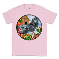 Bubblegum Pink ameraucana rooster christmas Classic Tee - LillyAllenDesigns