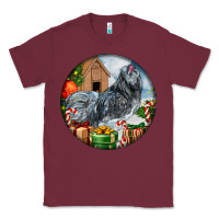 Burgundy ameraucana rooster christmas Classic Tee - LillyAllenDesigns