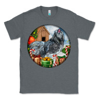 Charcoal Heather ameraucana rooster christmas Classic Tee - LillyAllenDesigns