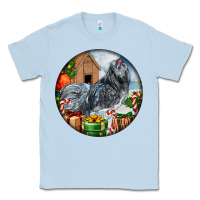 Dusty Blue ameraucana rooster christmas Classic Tee - LillyAllenDesigns
