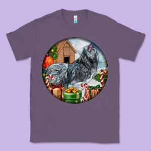 Ameraucana Rooster Christmas Classic Tee Designed By Lillyallendesigns