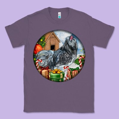 Ameraucana Rooster Christmas Classic Tee Designed By Lillyallendesigns