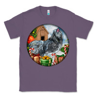Lavender ameraucana rooster christmas Classic Tee - LillyAllenDesigns