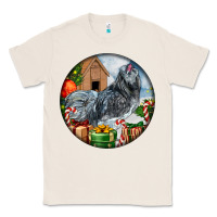 Natural ameraucana rooster christmas Classic Tee - LillyAllenDesigns