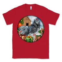 Red ameraucana rooster christmas Classic Tee - LillyAllenDesigns