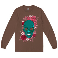 Chestnut Skull with flowers Long Sleeve Tee - Bettercallsaul